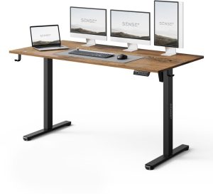 Biurko Sense7 Nojo Light Czarne 140×70 cm Dąb